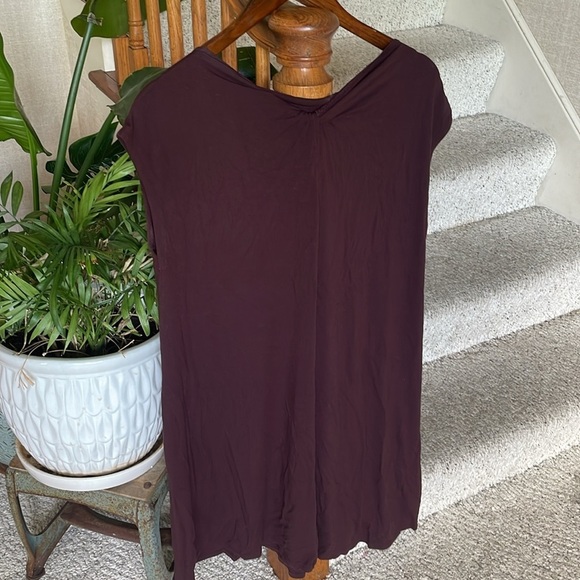 Eileen Fisher Purple Sleeveless Flowy Boho Tunic Dress - Picture 5 of 9